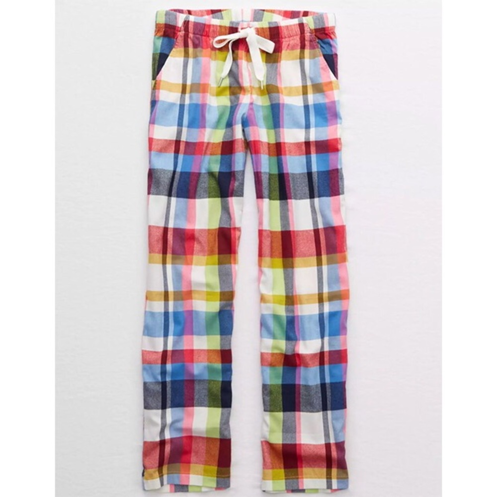 aerie Rainbow Color Flannel Pajama Pant
